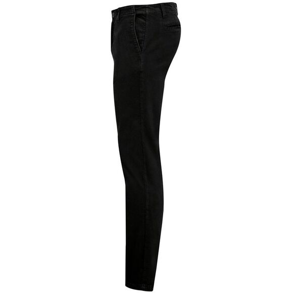 SOLS Mens Jules Chino Pants / Black - Picture 3 of 4